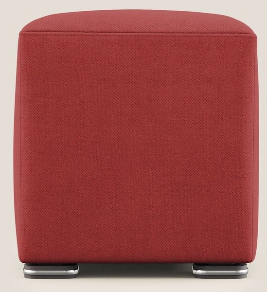 Cube pouf in tessuto morbido impermeabile T02 rosso