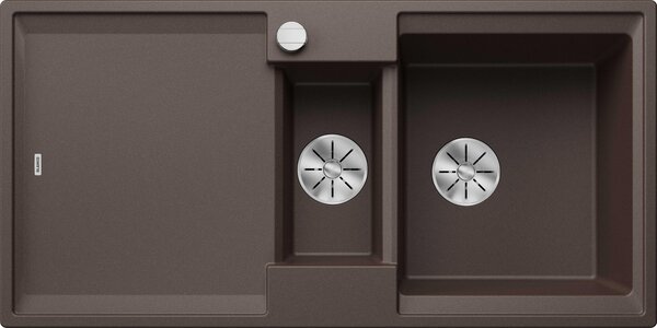BLANCO ADIRA 6 S lavello da incasso SILGRANIT da 60 cm con comando a distanza dello scarico, con accessori
