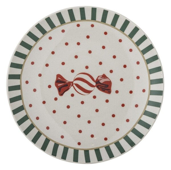 Piatto da dolce bianco in gres a tema natalizio ø 16 cm Yule – Bloomingville