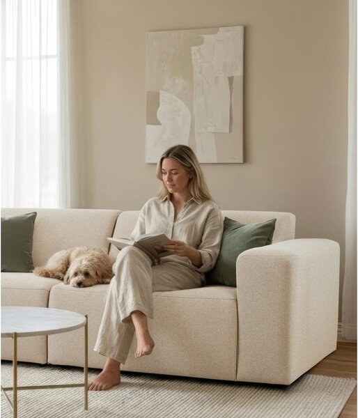 Divano con penisolare beige (angolo destro) Roxy - Scandic