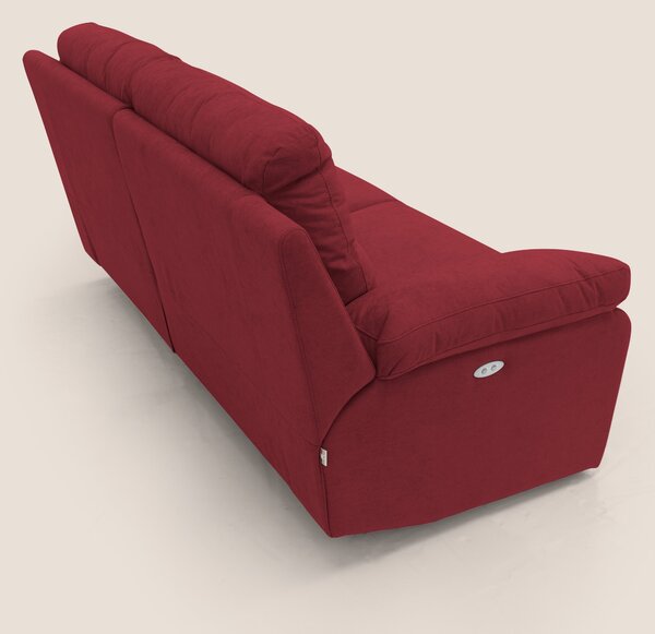 Romeo Divano relax con recliner elettrico in morbido tessuto impermeab
