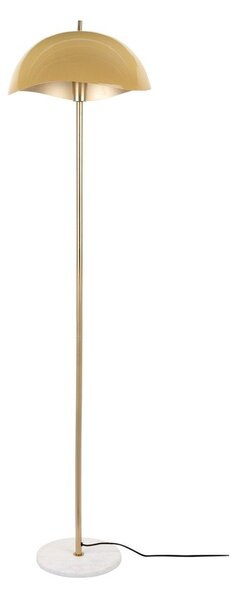 Lampada da terra in senape/oro con paralume in metallo (altezza 154 cm) Waved - Leitmotiv