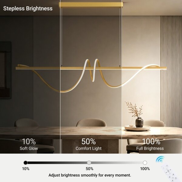 BRILAGI - Lampada LED dimmerabile a sospensione su cavo SIGNATURE LED/50W/230V 120 cm dorata + telecomando