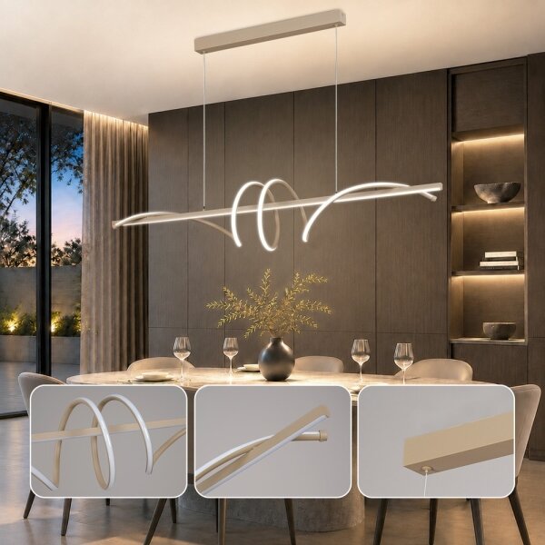 BRILAGI - lampadario LED dimmerabile a cavo SIGNATURE LED/50W/230V 120 cm beige + telecomando