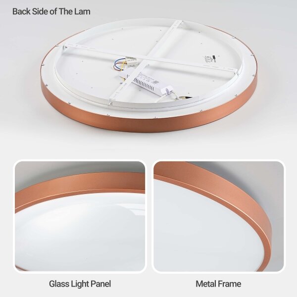 BRILAGI - apparecchio d'illuminazione LED dimmerabile GLASS POOL DOUBLE LED/80W/230V 60 cm in rame + telecomando