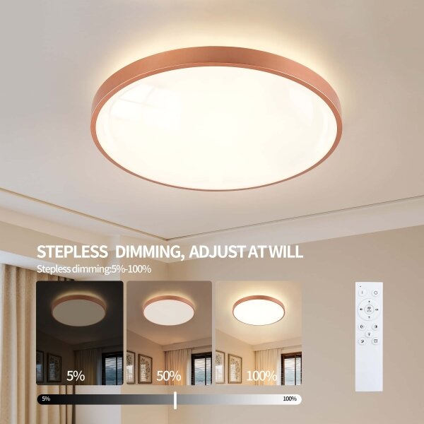 BRILAGI - apparecchio d'illuminazione LED dimmerabile GLASS POOL DOUBLE LED/80W/230V 60 cm in rame + telecomando