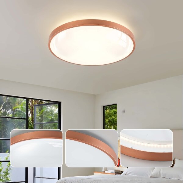 BRILAGI - Lampada LED dimmerabile GLASS POOL DOUBLE LED/60W/230V 50 cm ramata + telecomando