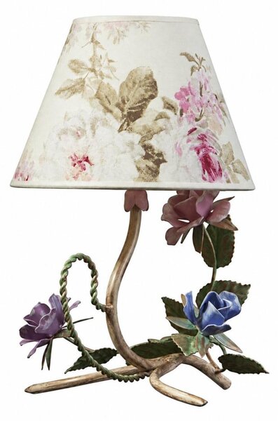 BRILAGI - Lampada da tavolo ROMANCE 1xE14/40W/230V multicolore/beige/patina