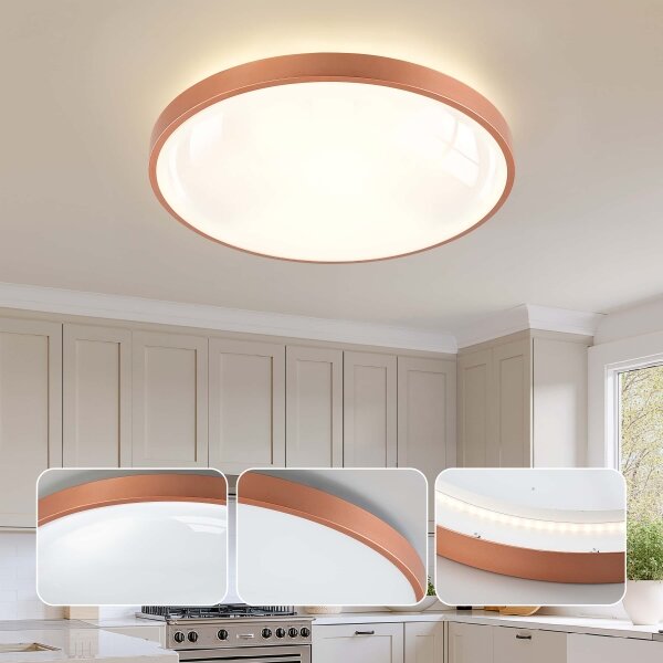 BRILAGI - apparecchio d'illuminazione LED dimmerabile GLASS POOL DOUBLE LED/80W/230V 60 cm in rame + telecomando