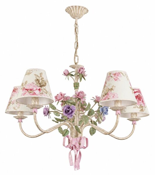 BRILAGI - Lampadario a catena ROMANCE 5xE14/40W/230V multicolore/beige/patina