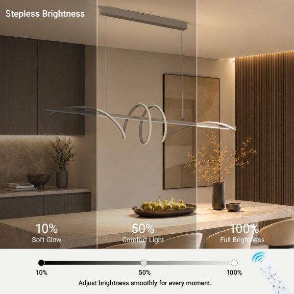 BRILAGI - lampadario LED dimmerabile a cavo SIGNATURE LED/50W/230V 120 cm beige + telecomando