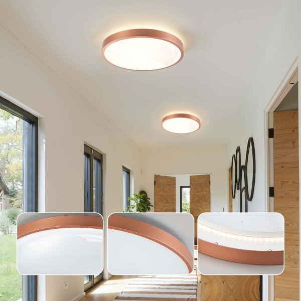 BRILAGI - Lampada LED dimmerabile GLASS POOL DOUBLE LED/48W/230V 40 cm ramata + telecomando