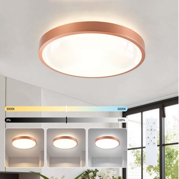 BRILAGI - Lampada LED dimmerabile GLASS POOL DOUBLE LED/48W/230V 40 cm ramata + telecomando