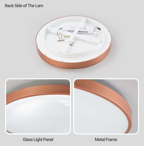 BRILAGI - Lampada LED dimmerabile GLASS POOL DOUBLE LED/48W/230V 40 cm ramata + telecomando
