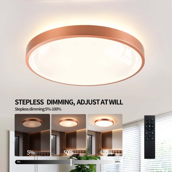 BRILAGI - Lampada LED dimmerabile GLASS POOL DOUBLE LED/60W/230V 50 cm ramata + telecomando