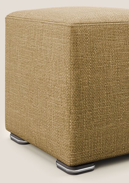 Cube pouf in morbido tessuto impermeabile ad intreccio melangiato T06