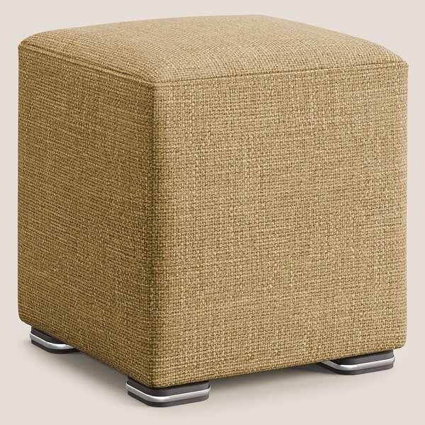 Cube pouf in morbido tessuto impermeabile ad intreccio melangiato T06