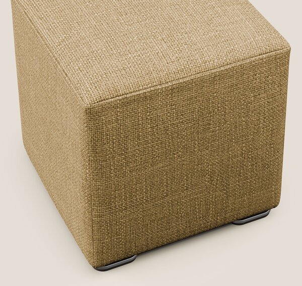 Cube pouf in morbido tessuto impermeabile ad intreccio melangiato T06