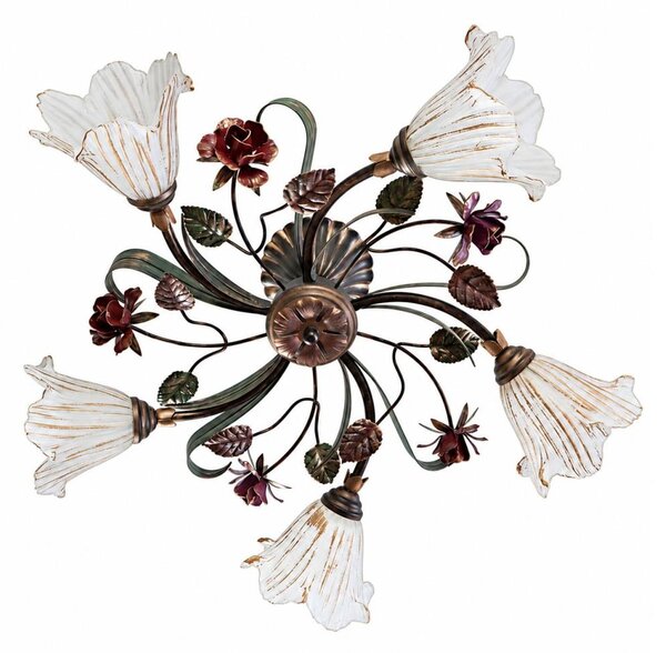 BRILAGI - Lampadario a plafone ROSE FLOWER 5xE14/40W/230V bronzo/patina