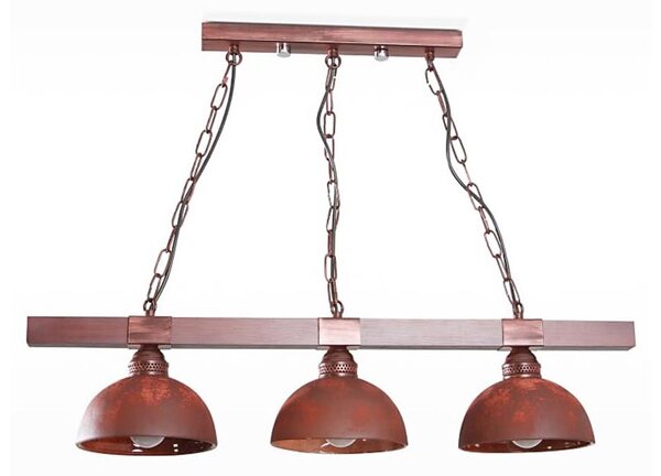 BRILAGI - Lampadario a catena VIRIONI 3xE27/60W/230V rame/patina