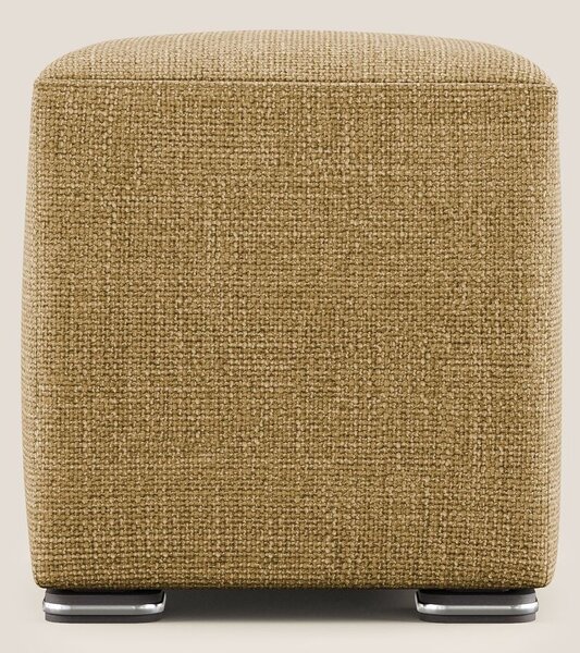 Cube pouf in morbido tessuto impermeabile ad intreccio melangiato T06