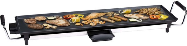 Piastra Grill Griglia Elettrica Antiaderente 86x21cm 5 Impostazioni di Calore Alpina