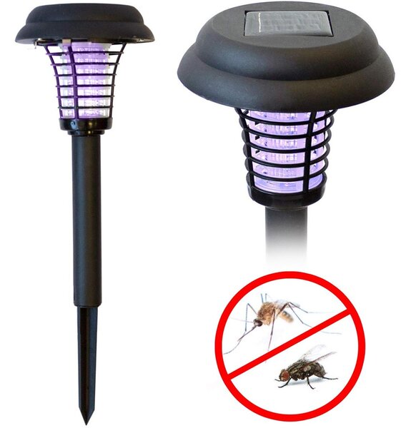 Lampada Zanzariera Elettrica da Giardino Ricarica Solare Paletti Solari UV LED Grundig