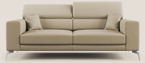 Blade Divano moderno con poggiatesta reclinabili in Ecopelle T04 beige