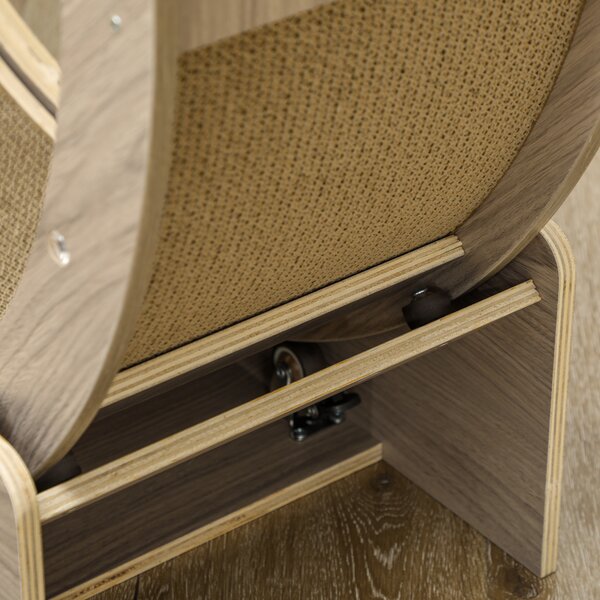 PawHut Ruota per Gatti 91x33.5x94 cm con freno, color Noce