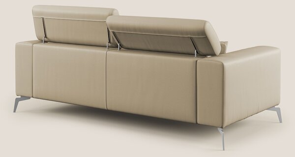 Blade Divano moderno con poggiatesta reclinabili in Ecopelle T04 beige