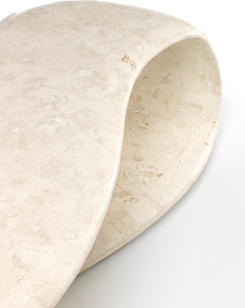 Tavolino da Soggiorno 123x60x34 cm in Pietra Fossile Scarf Beige