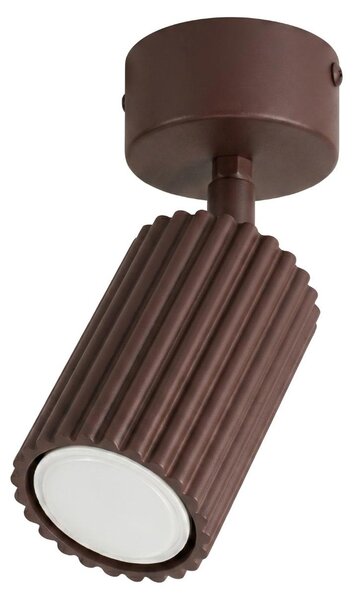 Plafoniera KARBON 1 marrone 1xGU10 10W alluminio 18x7x7cm Sollux Lighting