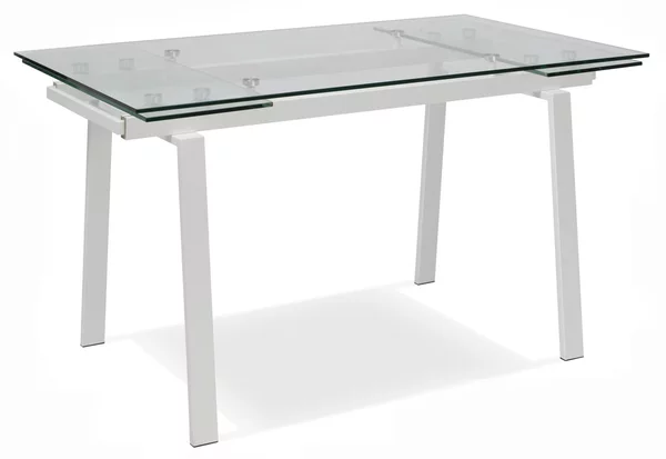 Tavolo Allungabile 140/200x80x76 cm in Vetro Temperato Tommy Trasparente