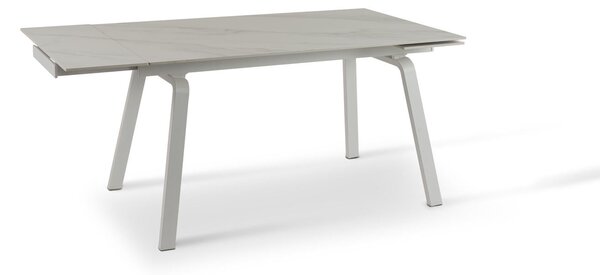 Tavolo Allungabile 140/200x80x76 cm in Ceramica Dylan Bianco Opaco