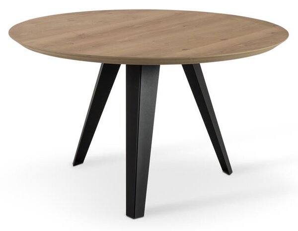 Tavolo Fisso Ø130x76 cm in Rovere Impiallacciato Henry Naturale