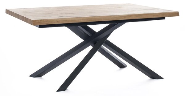 Tavolo Fisso 160x90x76 cm in Rovere Impiallacciato Spike Naturale