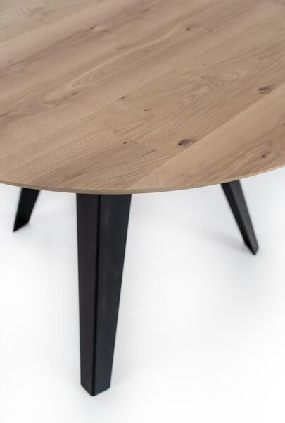 Tavolo Fisso Ø130x76 cm in Rovere Impiallacciato Henry Naturale