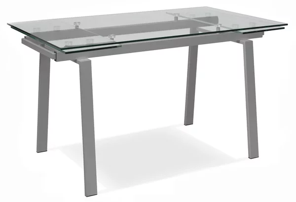 Tavolo Allungabile 140/200x80x76 cm in Vetro Temperato Tommy Trasparente