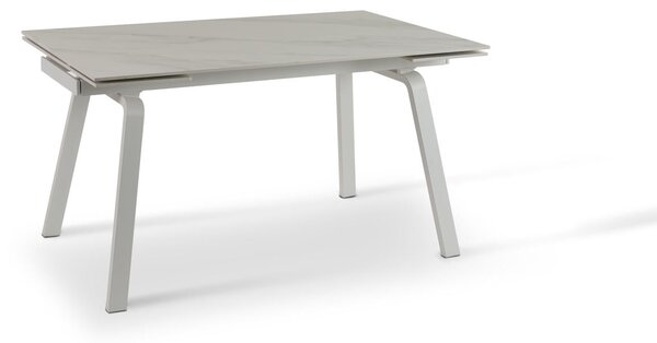 Tavolo Allungabile 140/200x80x76 cm in Ceramica Dylan Bianco Opaco