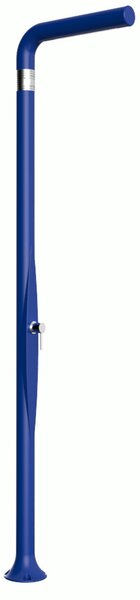 Doccia da Esterno Tradizionale FUNNY YANG BLU, per Giardino Dimensioni 17x17x h 210 cm peso 9 kg ,Miscelatore Arkema per scegliere la temperatura dell'acqua desiderata
