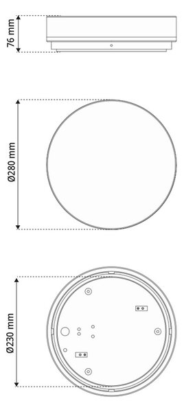 Applique con sensore di Movimento 2xE27 a Luce Diffusa IP65 Bianca
