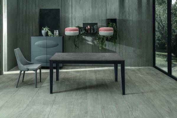 Tavolo Allungabile 130/290x80x76 cm in Melaminico Big Antracite
