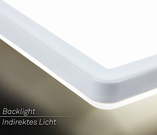 Briloner Plafoniera a LED Tava, Bianco / Opale, Soggiorno / Sala da pranzo, Plastica, Moderno, Plafoniera LED