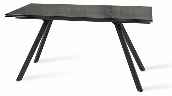 Tavolo Allungabile 160/240x90x76 cm in Vetro Smokey Nero