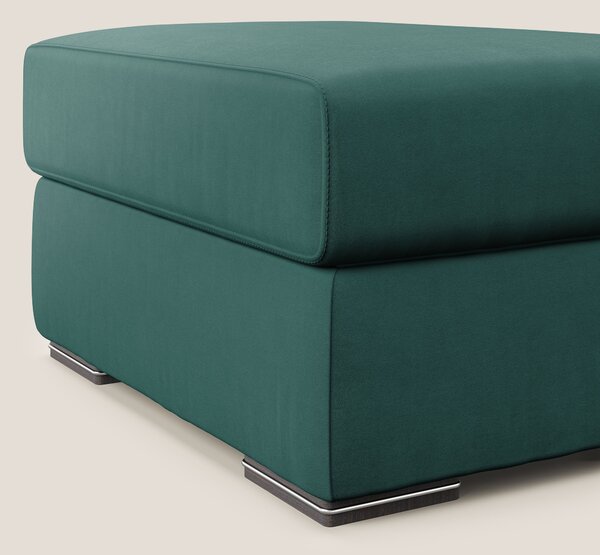 Sun pouf apribile contenitore in microfibra smacchiabile T11 petrolio