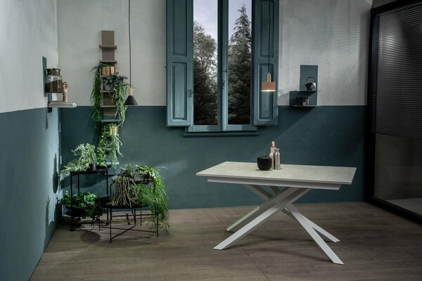 Tavolo Allungabile 140/190x90x76 cm in Melaminico Pulse Bianco