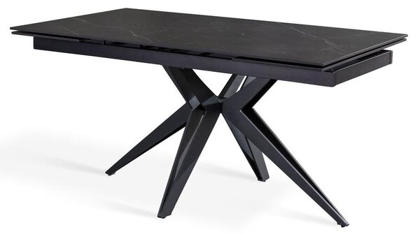 Tavolo Allungabile 160/240x90x76 cm in Ceramica Match 2 Nero Opaco