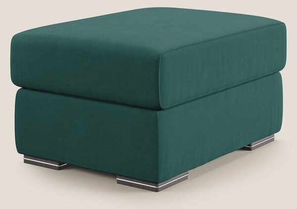 Sun pouf apribile contenitore in microfibra smacchiabile T11 petrolio