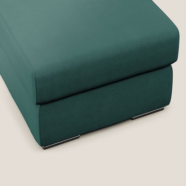 Sun pouf apribile contenitore in microfibra smacchiabile T11 petrolio