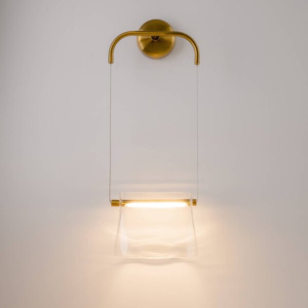 Maytoni Applique da parete a LED Cabaret, Ottone / Oro, Soggiorno / Sala da pranzo, Metallo, Applique a LED